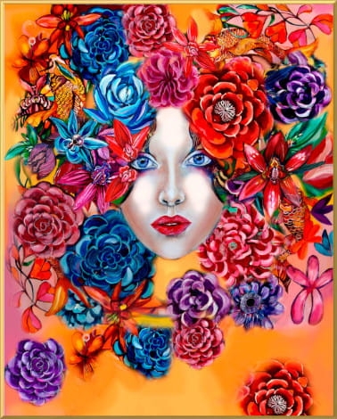 plakat Maggie Piu, Orange Raj Utracony, 40x50 cm, rama alu złota 40x50 cm.jpg