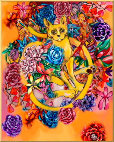 plakat Maggie Piu, Orange Cat, 40x50 cm, rama alu złota 40x50 cm.jpg