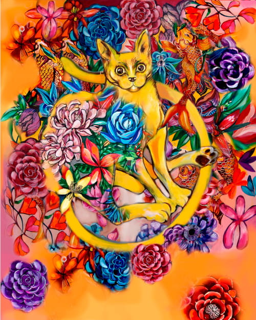 plakat Maggie Piu, Orange Cat, 40x50 cm.jpg