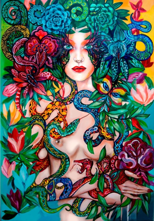 plakat Maggie Piu, Raj Utracony Węże, 70x100 cm..jpg