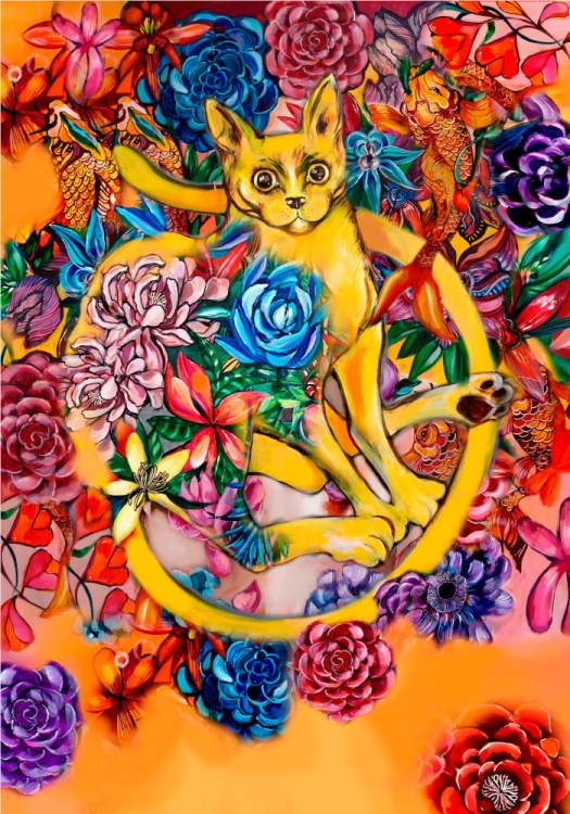 plakat Maggie Piu, Orange Cat, 70x100 cm..jpg