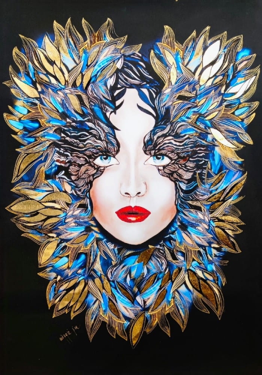 Medusa Szafiro ZDOBIONA 70x100, v1.jpg