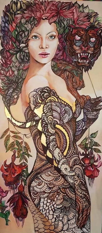 obraz Maggie Piu, Każdy ma swojego ukrytego tygrysa, 70x150 cm, giclee.jpg