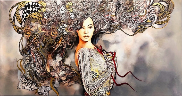 Madame Butterfly, 150x80 cm, technika mieszana, 2023.01.jpg