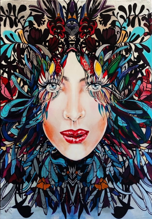 Medusa Nova Orzo, 70x100 cm, technika mieszana, Maggie Piu.jpg