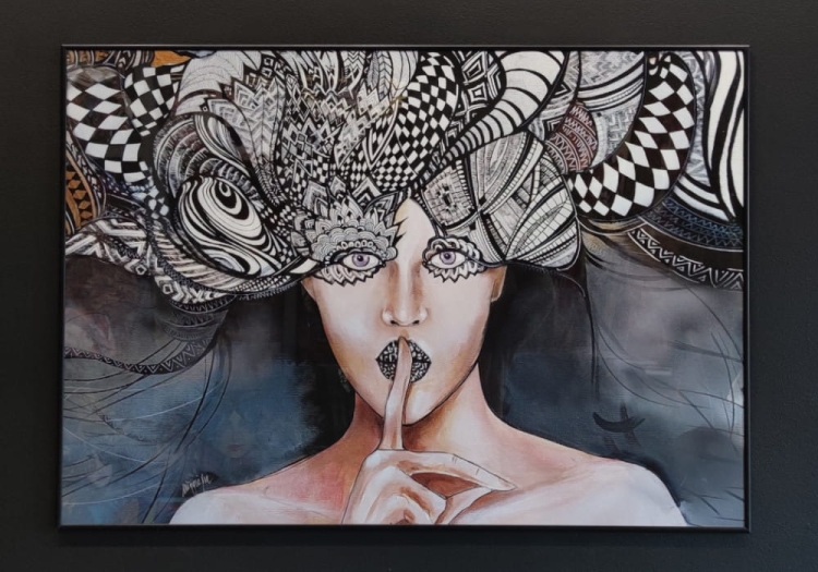 Pożegnanie Aleksandra 3, plakat 100x70 cm, black alu frame, black wall.jpg