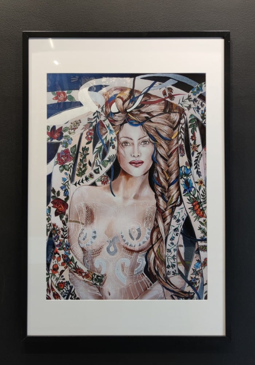 Miodobranie, plakat 50x70 cm w ramie basic 62x92 cm, black wall .jpg