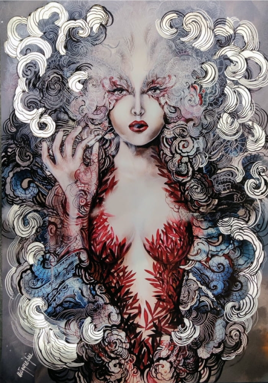 Pet-Carmen Silver, plakat zdobiony, 50x70 cm, Maggie Piu, v2.jpg