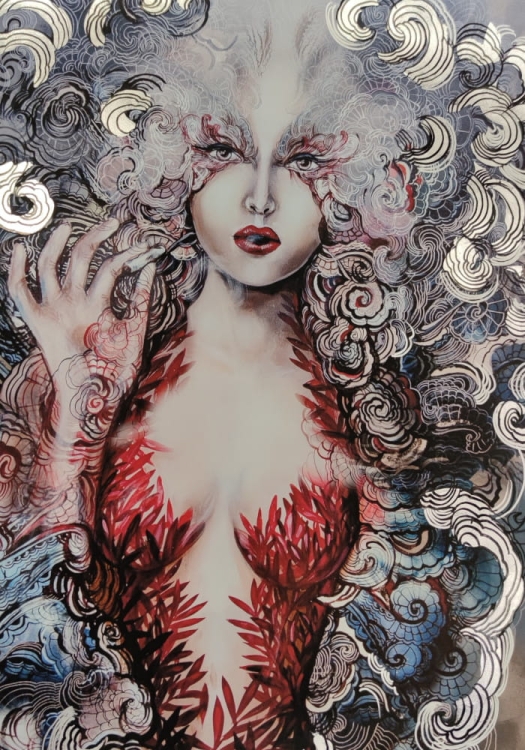 Pet-Carmen Silver, plakat zdobiony, 50x70 cm, Maggie Piu, v2, perspektywa 1.jpg