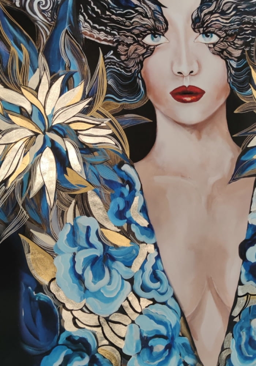 Goldiva Szafiro, plakat zdobiony 70x100 cm, perspektywa 2.jpg