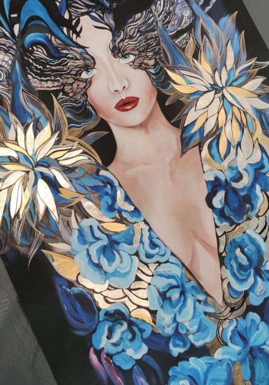 Goldiva Szafiro, plakat zdobiony 70x100 cm, perspektywa 1.jpg