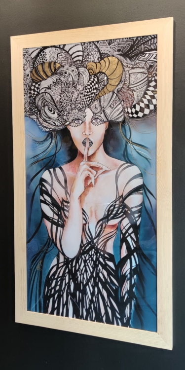 Pożegnanie Aleksandra IV, 60x120 cm, plakat zdobiony, rama drewniana szeroka, right side.jpg