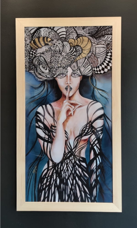 Pożegnanie Aleksandra IV, 60x120 cm, plakat zdobiony, rama drewniana szeroka, black wall.jpg