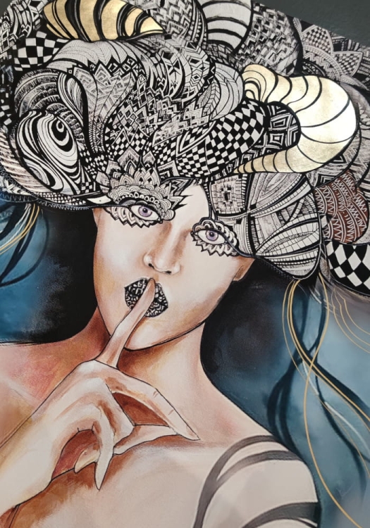 Pożegnanie Aleksandra IV, 60x120 cm, plakat zdobiony, detal perspektywa 1.jpg