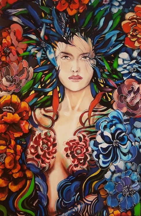 obraz Maggie Piu, Blue Tattoo, 60x90 cm, Giclee.jpg