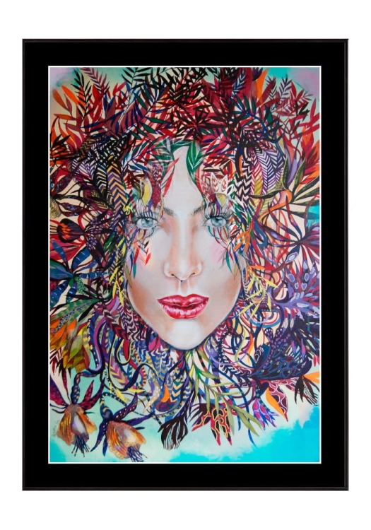 Medusa Kolor 2 ramka.. czarna, czarne-passe-partout
