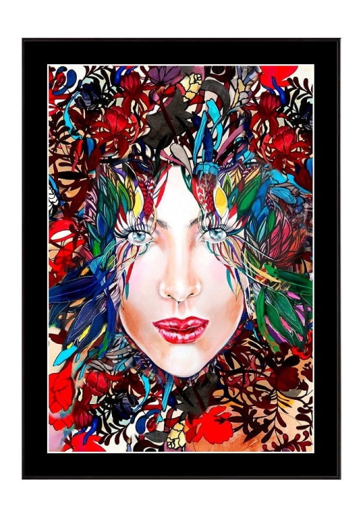 Medusa Multicolor ramka.. czarna, czarne-passe-partout