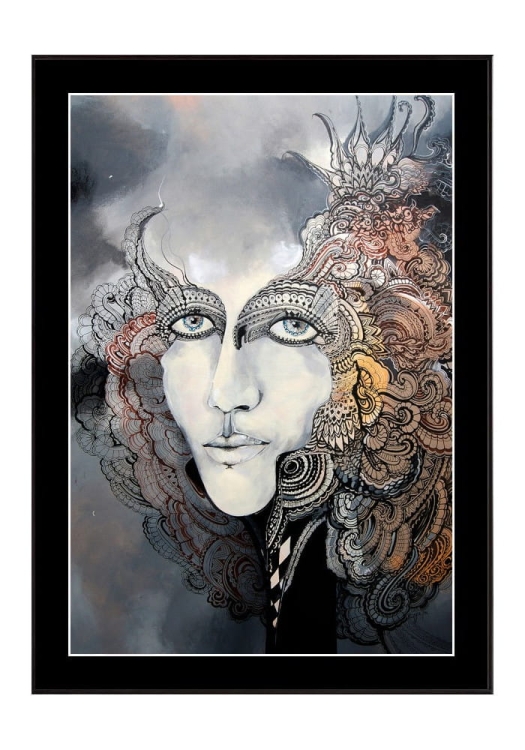 Anna B ramka.. czarna, czarne-passe-partout