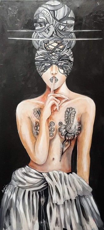 obraz Maggie Piu, Aleksander Hej!, 70x150 cm, oryginał.jpg