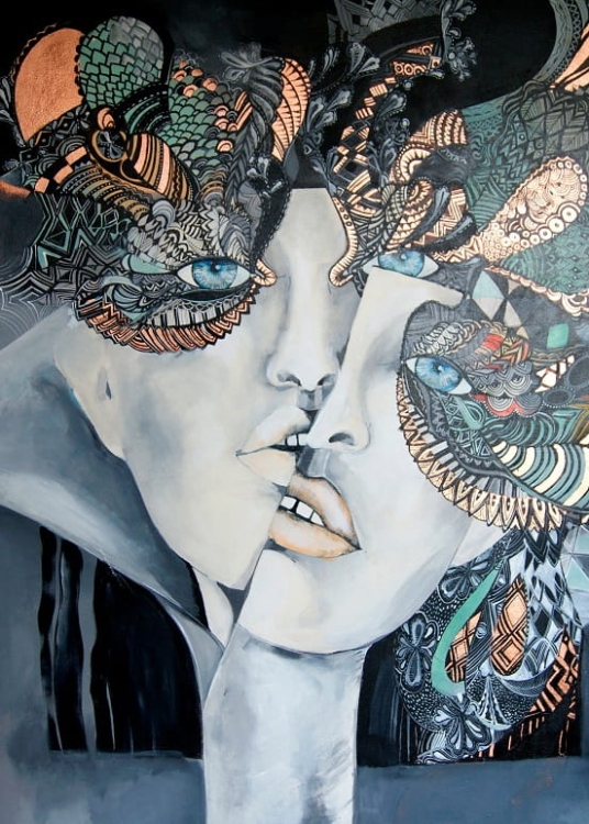 obraz Maggie Piu, Mistrz i Małgorzata, 70x100 cm, oryginał.jpg