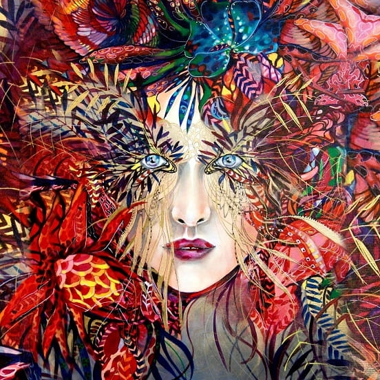 obraz maggie piu, Gold 1 Medusa, 100x100 cm, giclee.jpg