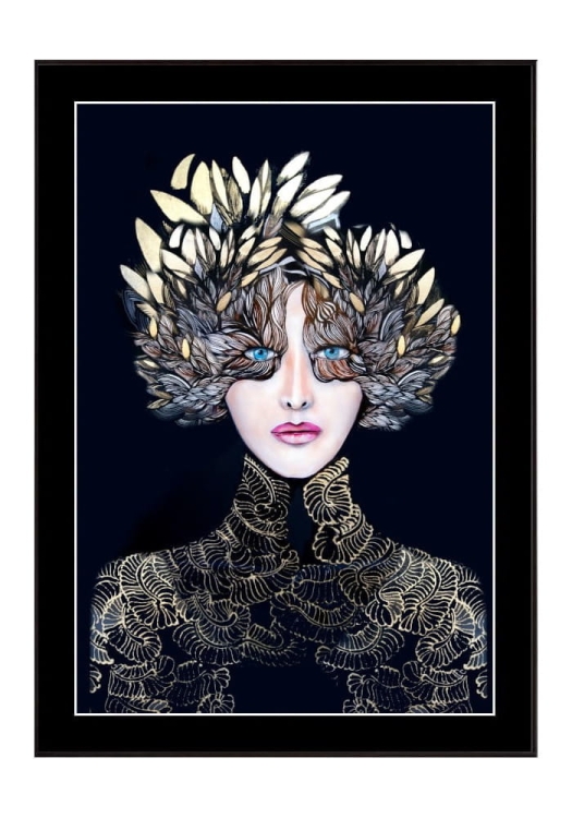 Lady-Gorudo-Ramka-Czarna, czarne-passe-partout