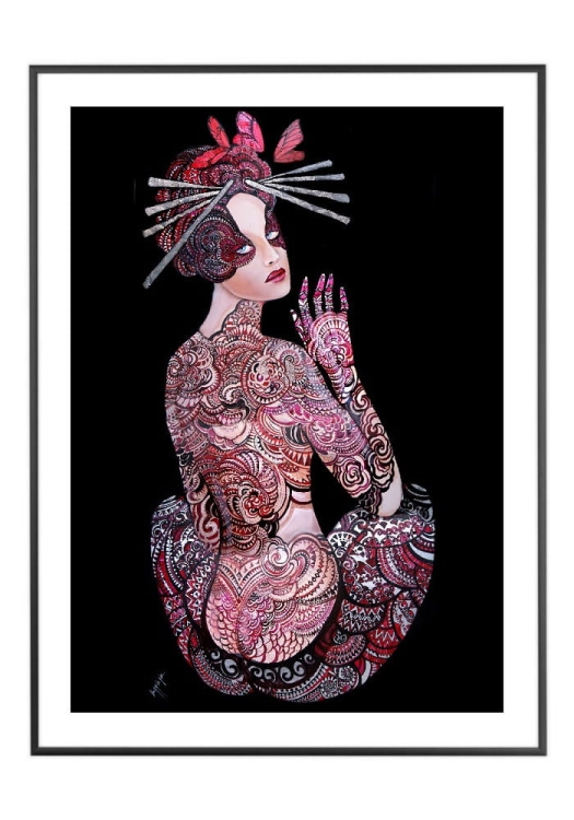 Kashubska Geigi I 50x70 cm, białe passe-partout 5 cm, rama czarna 60x80 cm.jpg