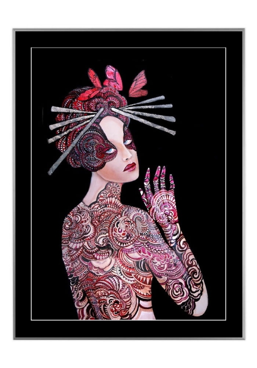 Kashubska Geigi II 50x70 cm, passe-partout czarne 5 cm, rama srebrna 60x80 cm.jpg