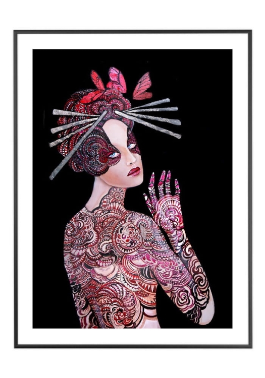 Kashubska Geigi II 50x70 cm, białe passe-partout 5 cm, rama czarna 60x80 cm.jpg