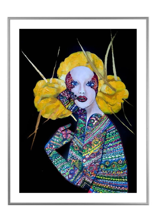 Orawska Geiko II 50x70 cm, białe passe-partout 5 cm, rama srebrna 60x80 cm.jpg