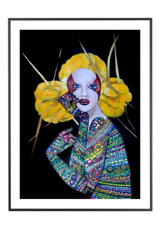 Orawska Geiko II 50x70 cm, białe passe-partout 5 cm, rama czarna 60x80 cm.jpg