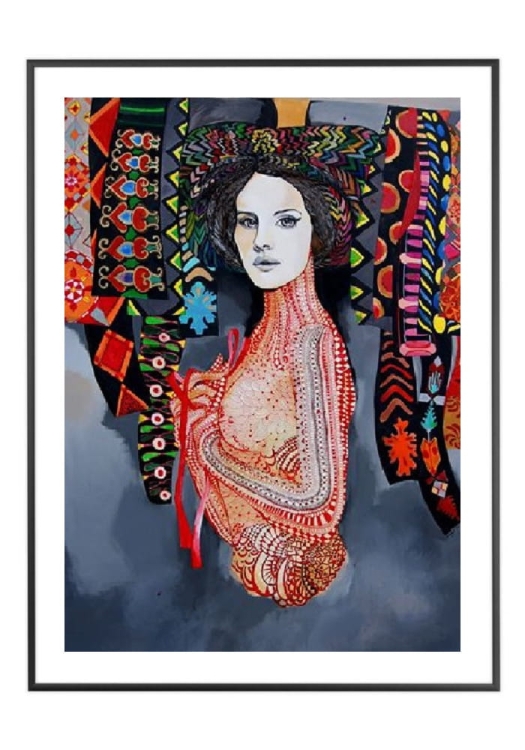 Turandot 50x70 cm, białe passe-partout 5 cm, rama czarna 60x80 cm.jpg