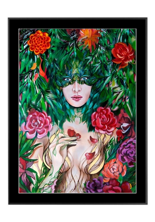 Chloris, 50x70 cm, czarne passe-partout 5 cm, rama czarna 60x80 cm.jpg