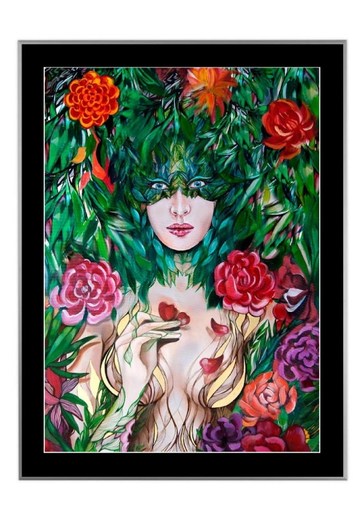 Chloris, 50x70 cm, czarne passe-partout 5 cm, rama srebrna 60x80 cm.jpg