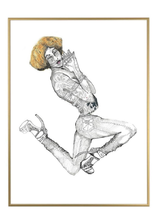 Fashion Games I, 50x70 cm, białe passe-partout 5 cm, rama złota 60x80 cm.jpg