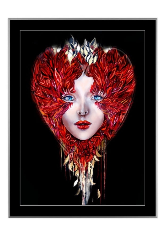 Love Medusa, 50x70 cm, czarne passe-partout 5 cm, rama srebrna 60x80 cm.jpg