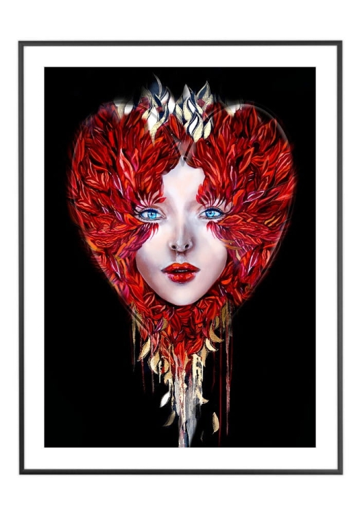 Love Medusa, 50x70 cm, białe passe-partout 5 cm, rama czarna 60x80 cm.jpg