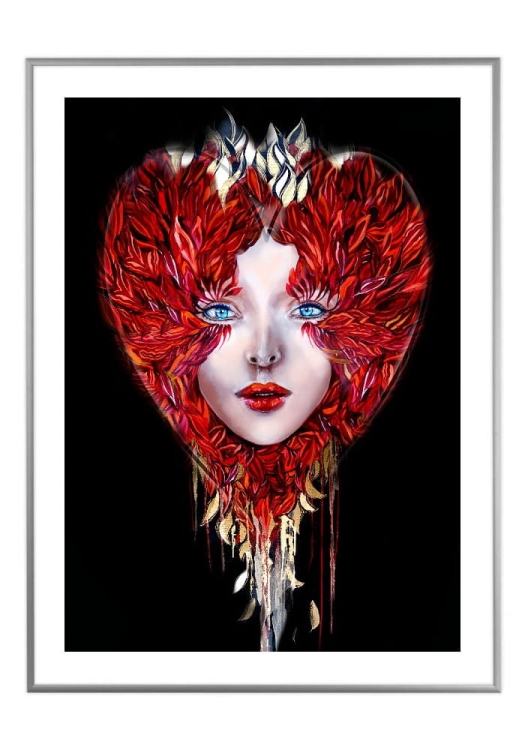 Love Medusa, 50x70 cm, białe passe-partout 5 cm, rama srebrna 60x80 cm.jpg