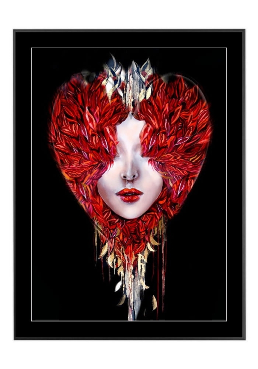 Medusa Miłość jest ślepa, 50x70 cm, czarne passe-partout 5 cm, rama czarna 60x80 cm.jpg