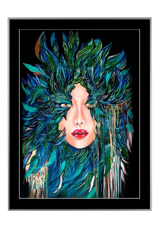 Medusa Nadzieja, 50x70 cm, czarne passe-partout 5 cm, rama srebrna 60x80 cm.jpg