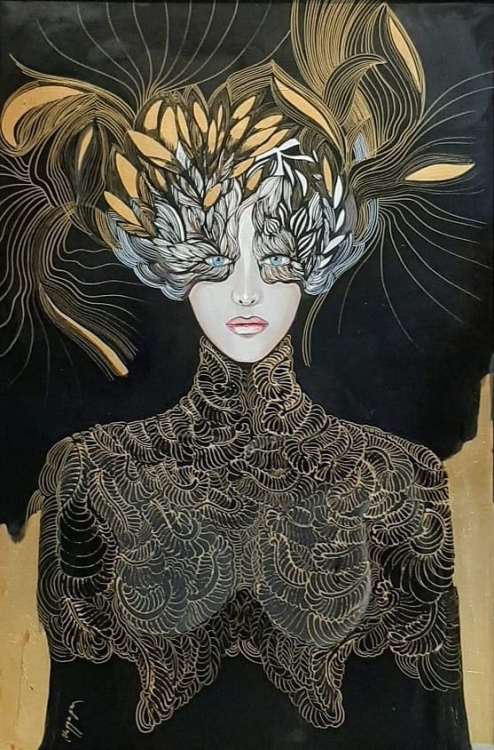 obraz Maggie Piu, Lady Gorudo, 80x120 cm, oryginał.jpg
