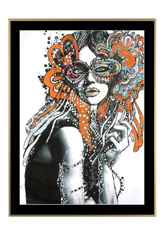 Sasza P, 50x70 cm, czarne passe-partout 5 cm, rama złota 60x80 cm.jpg