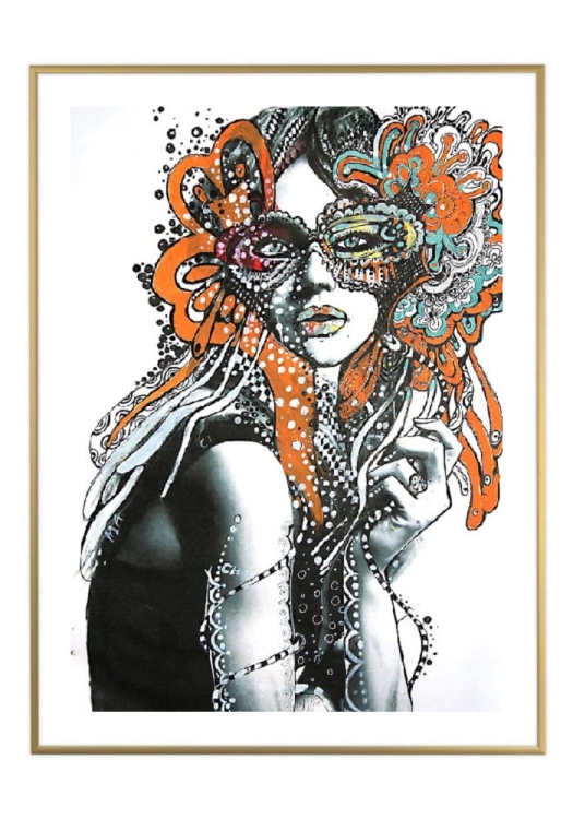 Sasza P, 50x70 cm, białe passe-partout 5 cm, rama złota 60x80 cm.jpg