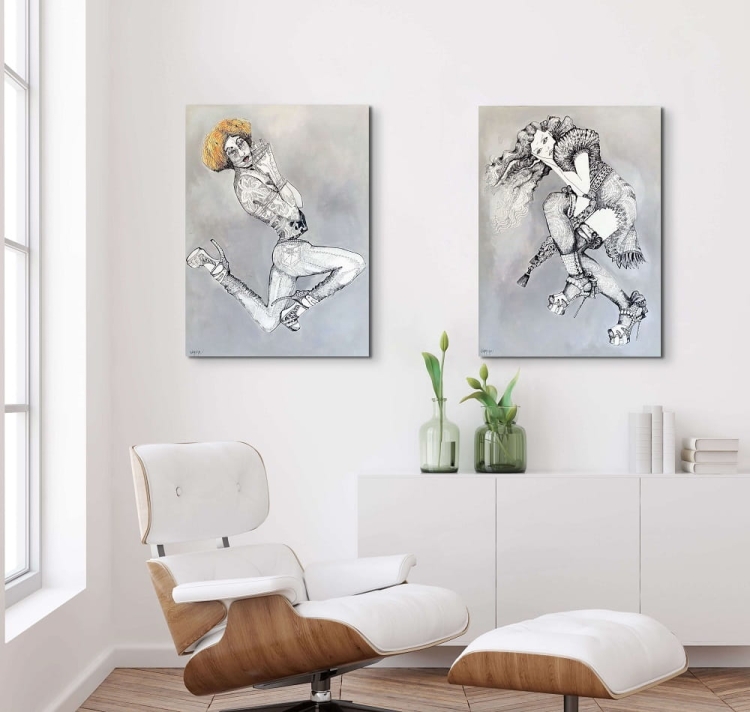 Fashion Games I 80x110 technika mieszana Maggie Piu-Fashion Games II 80x110 technika mieszana Maggie Piu.jpg