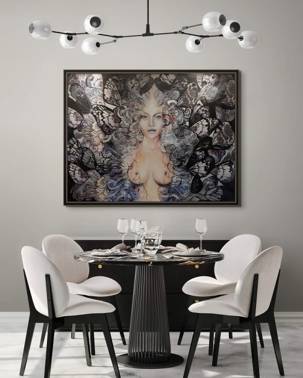 Freewolna Carmen Black Butterfly 130x100 cm technika mieszana Maggie Piu lighted(6).jpg