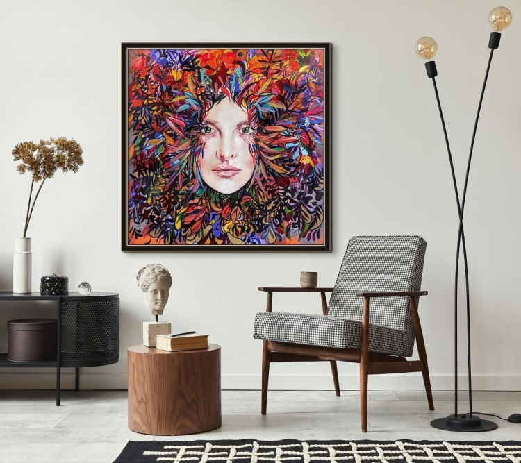 Medusa Orzo 120x120 cm technika mieszana Maggie Piu b.jpg