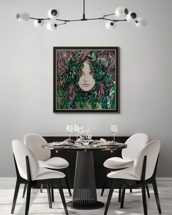 Ririva Gold 80x80 cm technika mieszana Maggie Piu.jpg