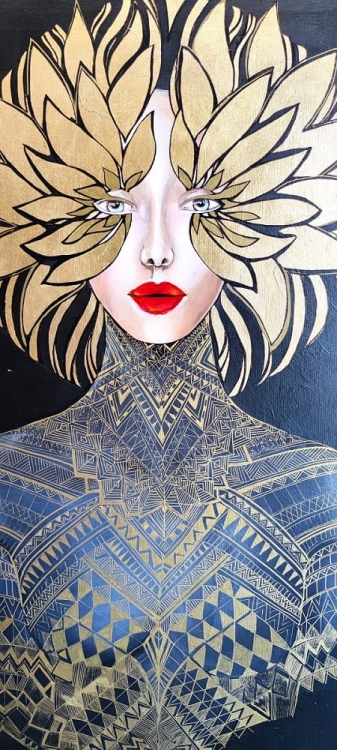 Lady Kin, 60x90 cm, akryl na płótnie, central zoom 2.jpg