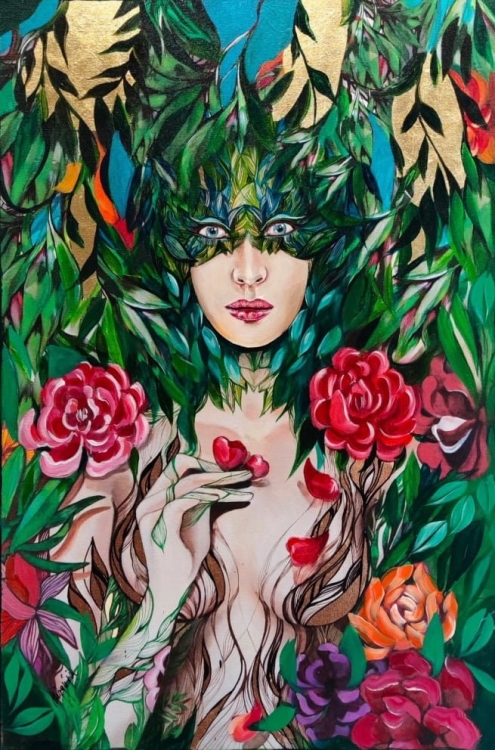 Chloris, 60x90 cm, technika mieszana, Maggie Piu, 2023.jpg