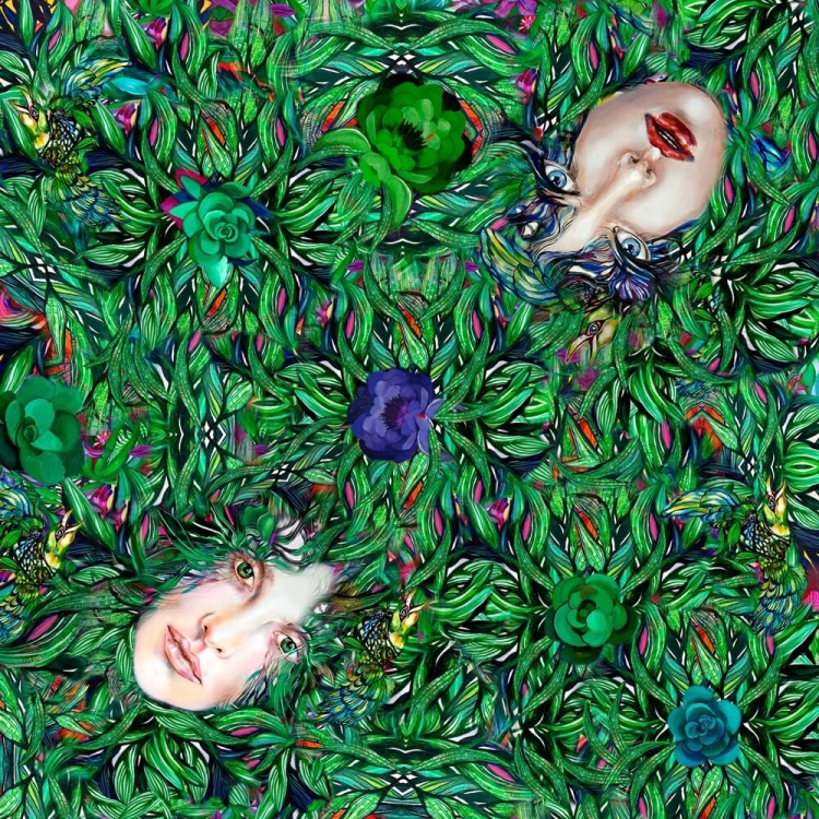 Chusta satynowa 75x75 cm, Zielono Nam - Maggie Piu.jpg